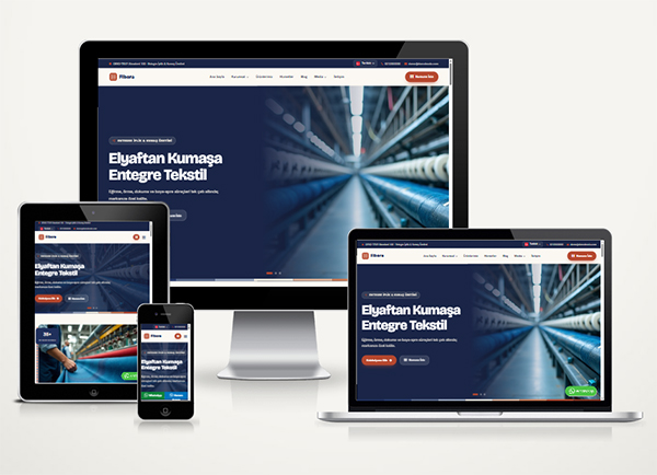 Kumaş ve İplik Fabrikası Web Sitesi Paketi Fibora